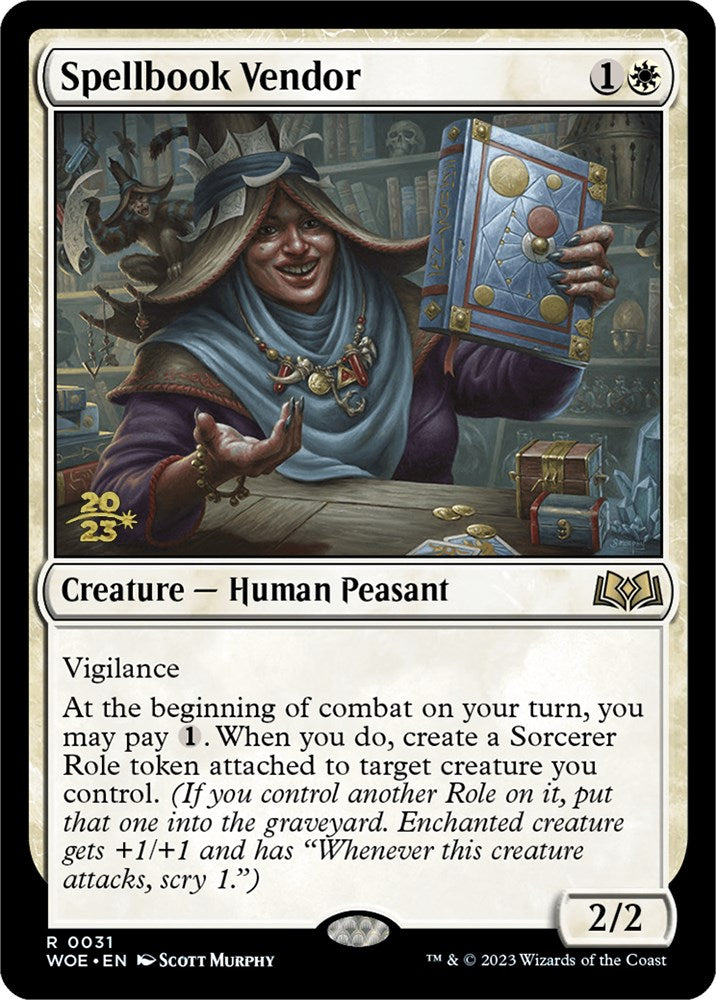 Spellbook Vendor [Wilds of Eldraine Prerelease Promos] | Odin's Place