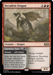 Decadent Dragon // Expensive Taste [Wilds of Eldraine Prerelease Promos] | Odin's Place