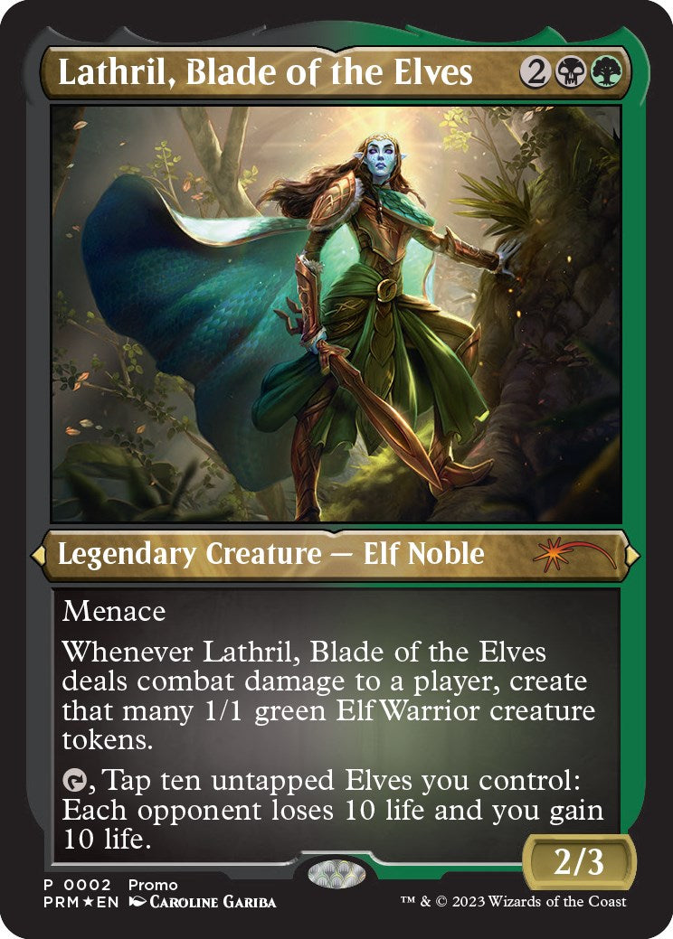 Lathril, Blade of the Elves (Foil Etched) [Media Promos] | Odin's Place