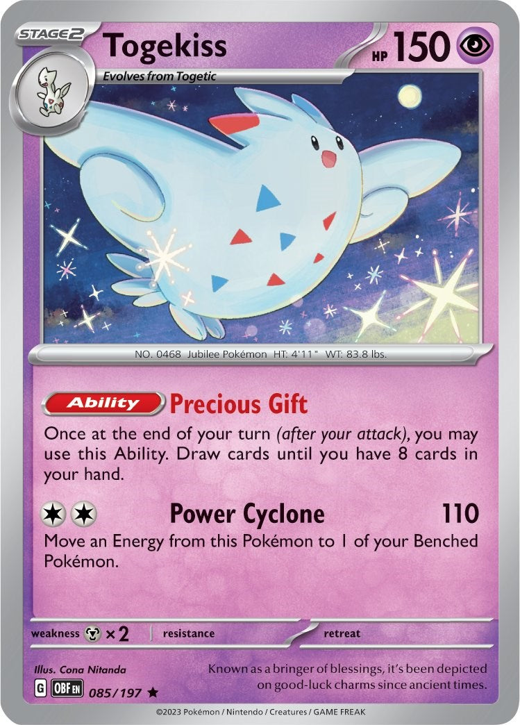 Togekiss (085/197) (Theme Deck Exclusive) [Scarlet & Violet: Obsidian Flames] | Odin's Place