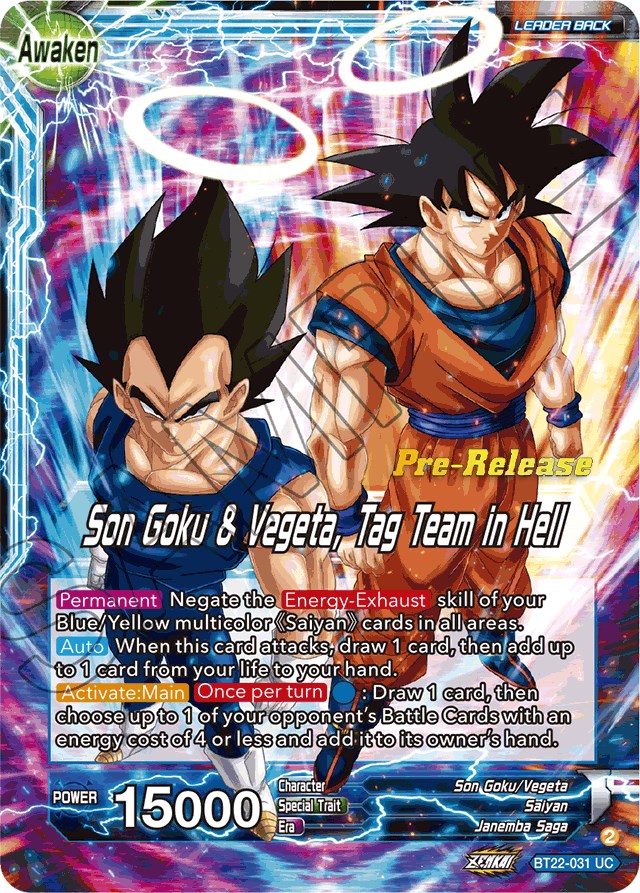 Son Goku // Son Goku & Vegeta, Tag Team in Hell (BT22-031) [Critical Blow Prerelease Promos] | Odin's Place