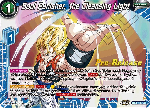 Soul Punisher, the Cleansing Light (BT22-035) [Critical Blow Prerelease Promos] | Odin's Place