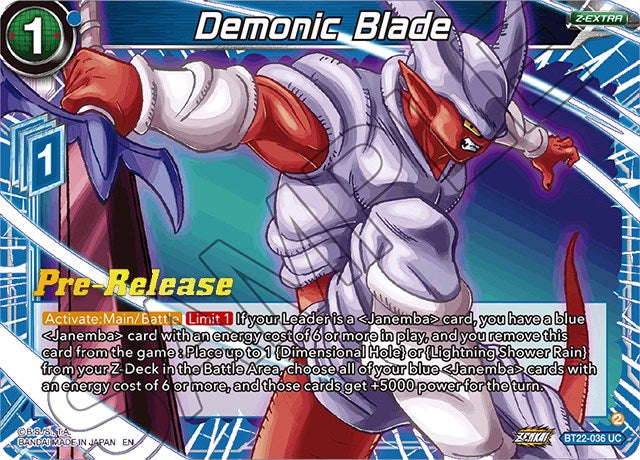 Demonic Blade (BT22-036) [Critical Blow Prerelease Promos] | Odin's Place