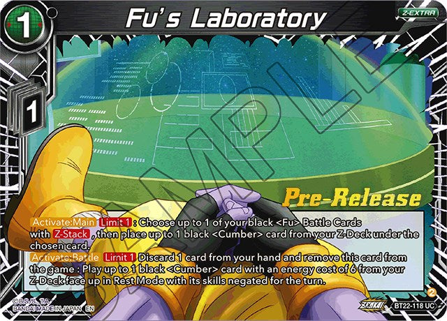 Fu's Laboratory (BT22-118) [Critical Blow Prerelease Promos] | Odin's Place
