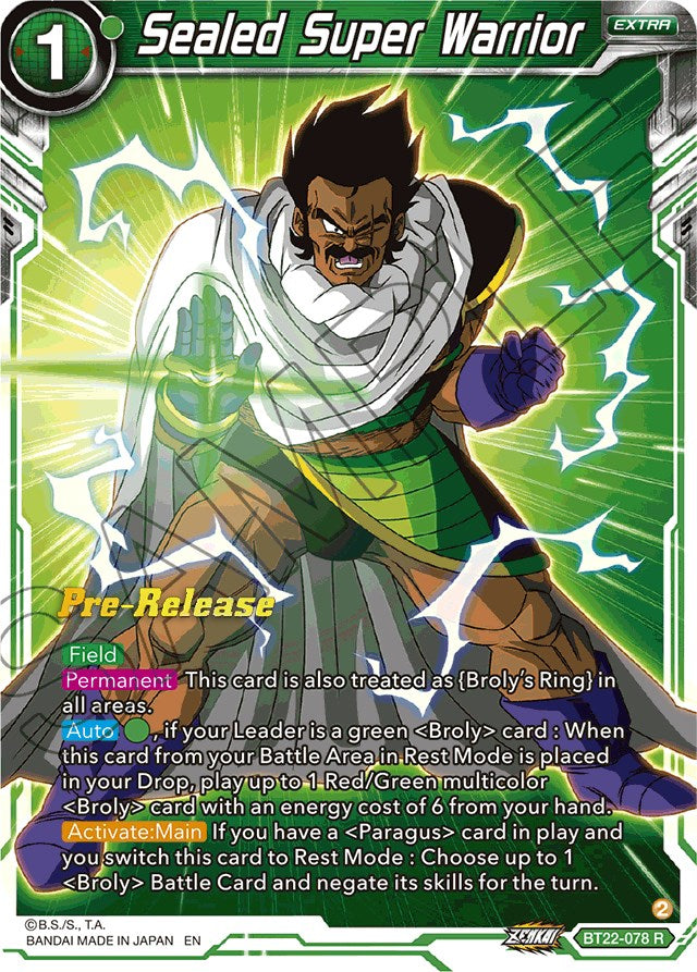 Sealed Super Warrior (BT22-078) [Critical Blow Prerelease Promos] | Odin's Place