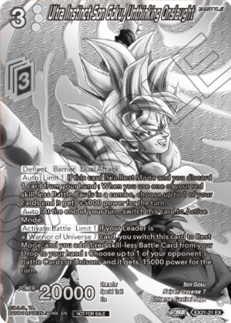 Ultra Instinct Son Goku, Unthinking Onslaught (2023 Offline Regionals Silver Print) (EX21-21) [Promotion Cards] | Odin's Place