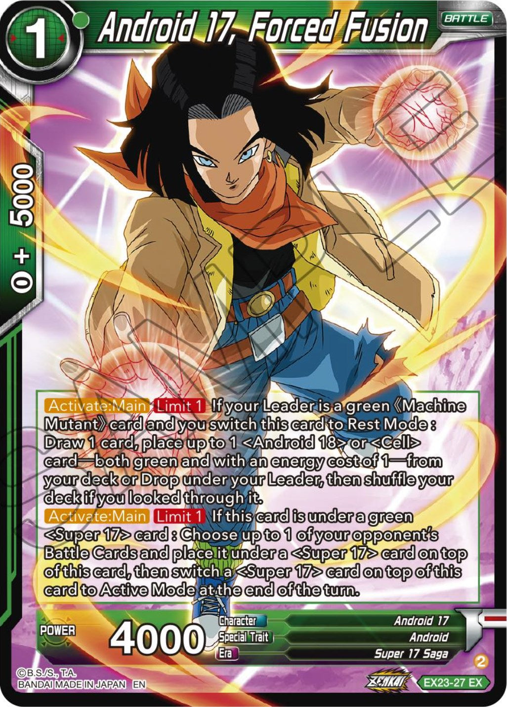 Android 17, Forced Fusion (EX23-27) [Ultimate Deck 2023] | Odin's Place