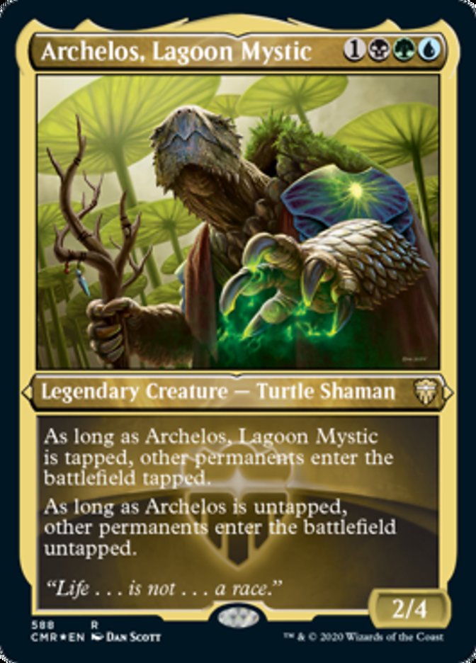 Archelos, Lagoon Mystic (Etched) [Commander Legends] | Odin's Place