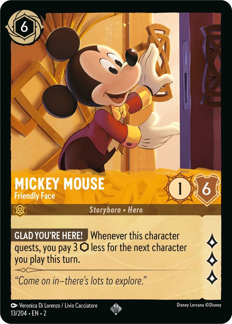 Mickey Mouse - Friendly Face (13/204) [Rise of the Floodborn] | Odin's Place