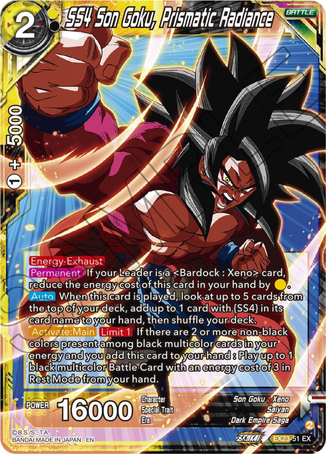 SS4 Son Goku, Prismatic Radiance (EX23-51) [Premium Anniversary Box 2023] | Odin's Place