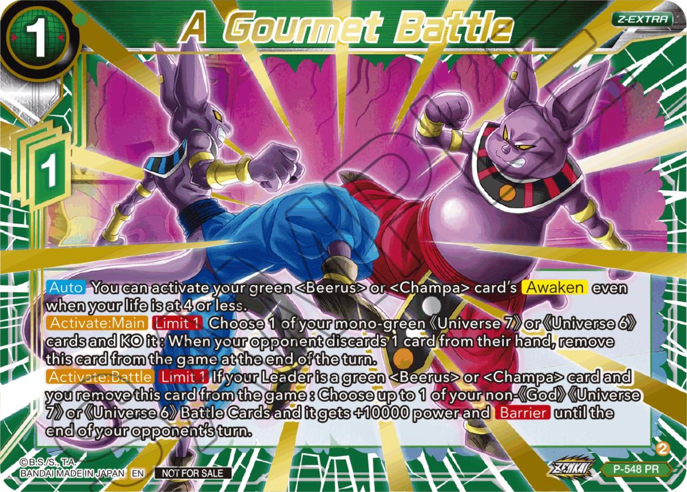 A Gourmet Battle (Championship Z Extra Card Pack 2023) (Gold-Stamped) (P-548) [Tournament Promotion Cards] | Odin's Place