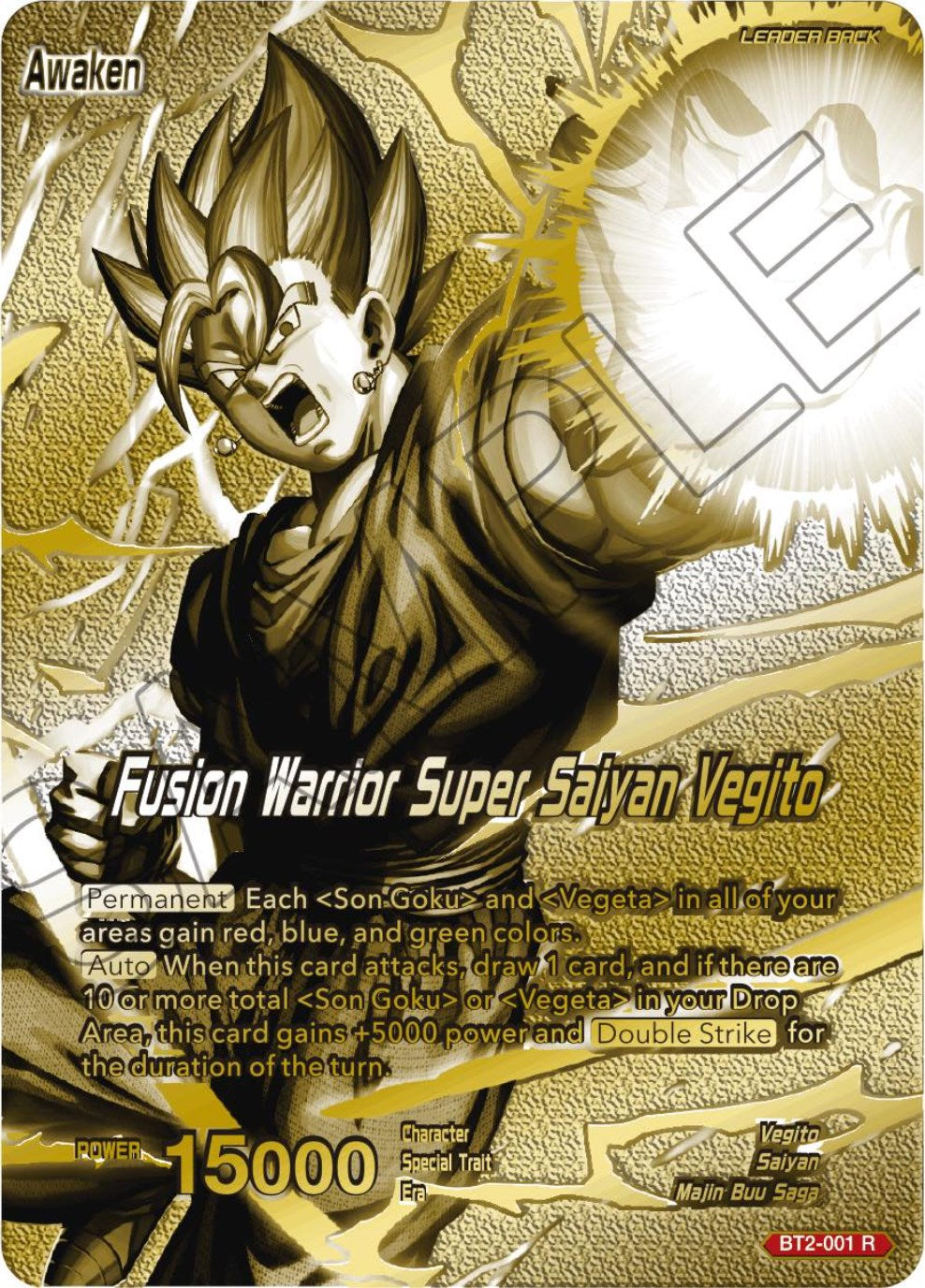 Vegito // Fusion Warrior Super Saiyan Vegito (Championship 2023 Golden Card Vol.3) (BT2-001) [Tournament Promotion Cards] | Odin's Place