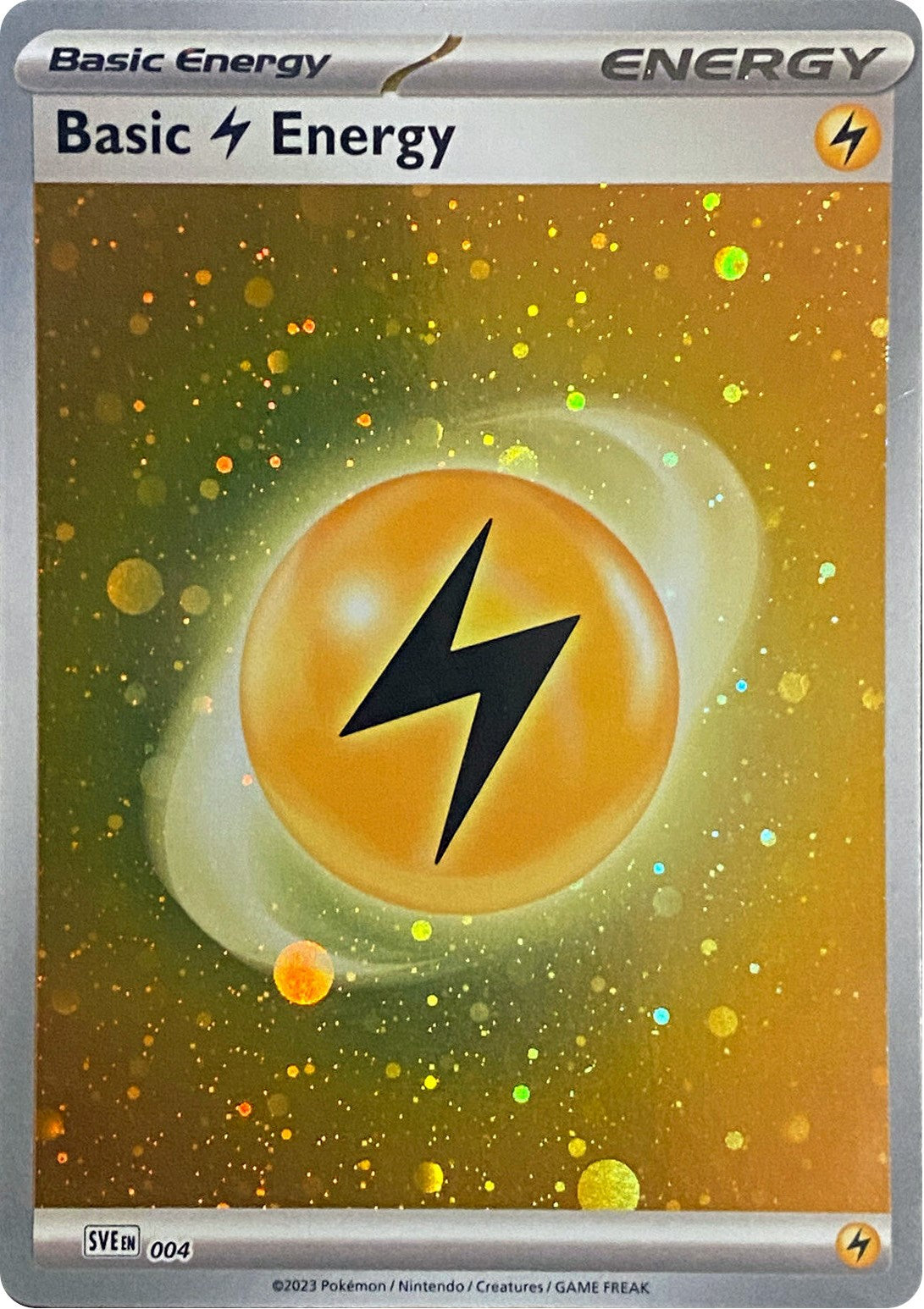 Basic Lightning Energy (004) (Cosmos Holo) [Scarlet & Violet: Base Set] | Odin's Place