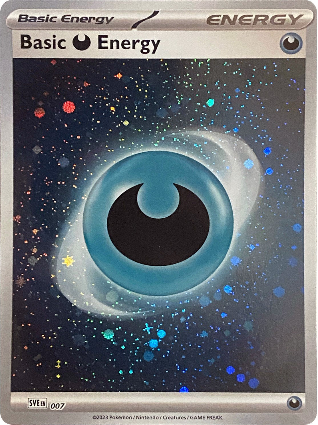 Basic Darkness Energy (007) (Cosmos Holo) [Scarlet & Violet: Base Set] | Odin's Place