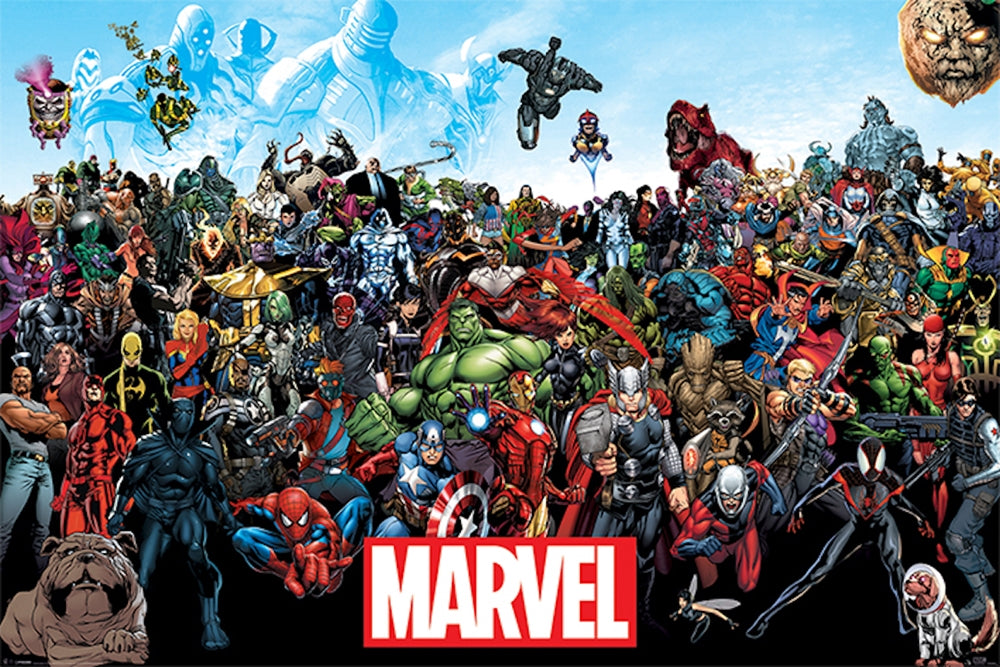 Poster: Marvel Character Lineup | Odin's Place