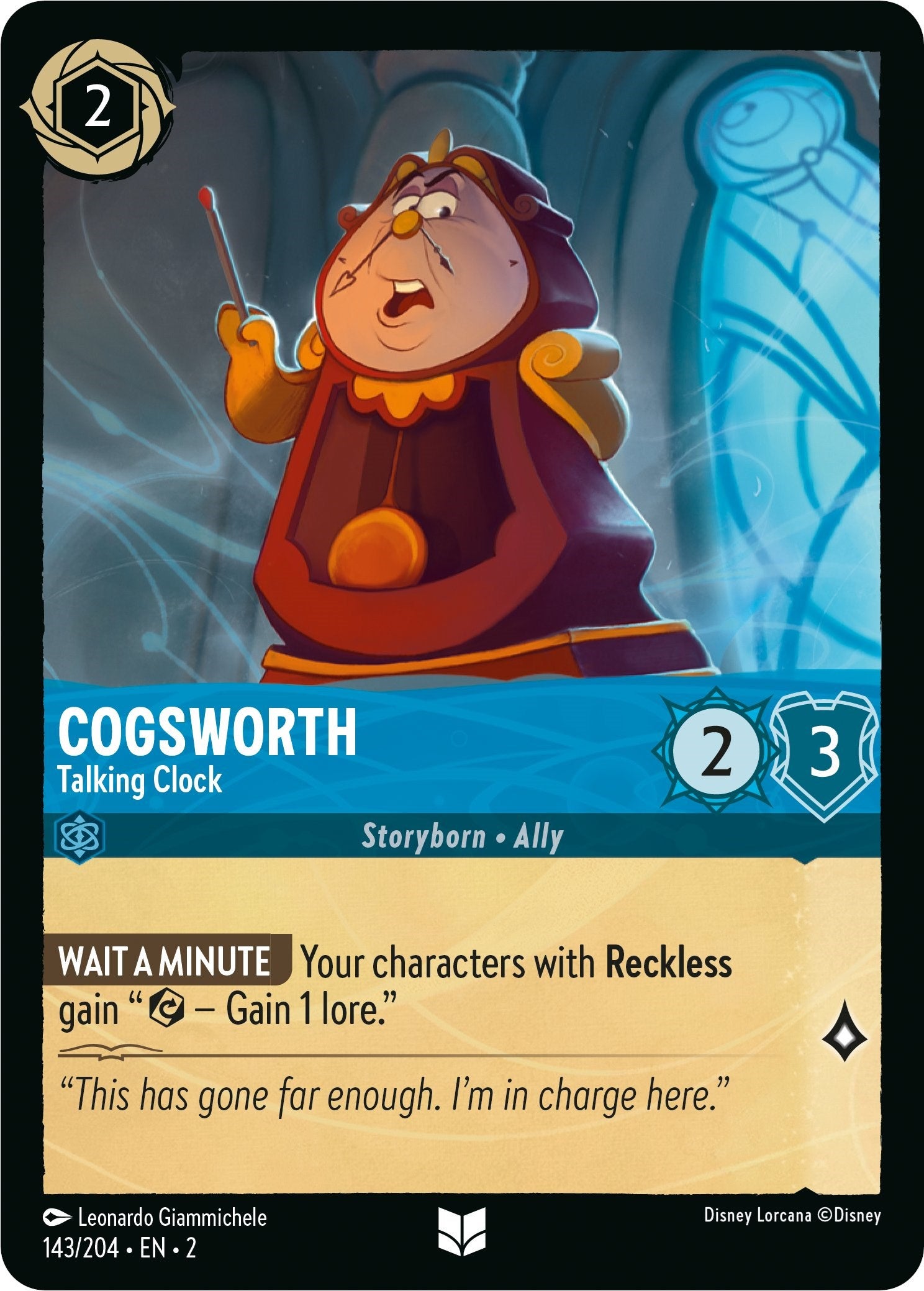 Cogsworth - Talking Clock (143/204) [Rise of the Floodborn] | Odin's Place