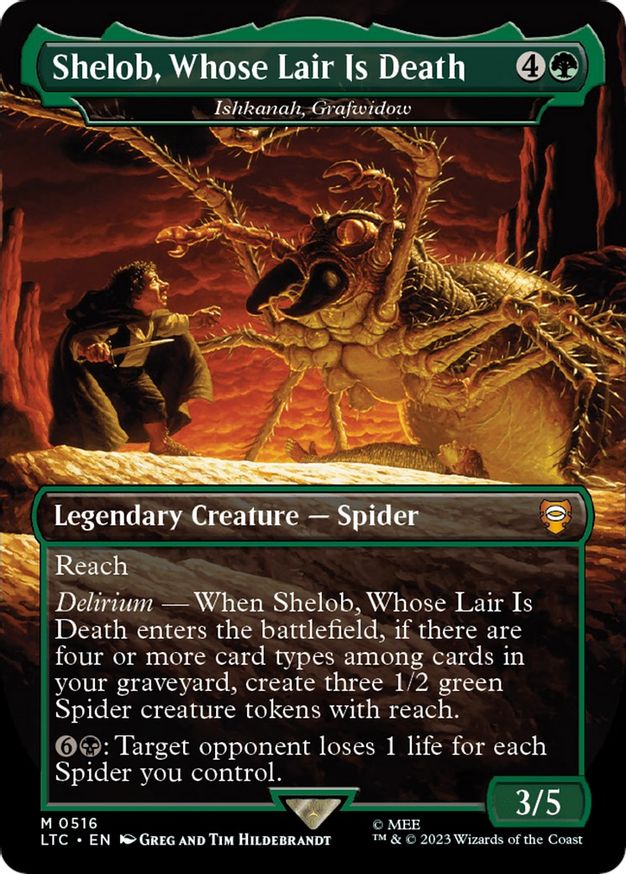Shelob, Whose Lair Is Death - Ishkanah, Grafwidow (Borderless) [The Lord of the Rings: Tales of Middle-Earth Commander] | Odin's Place