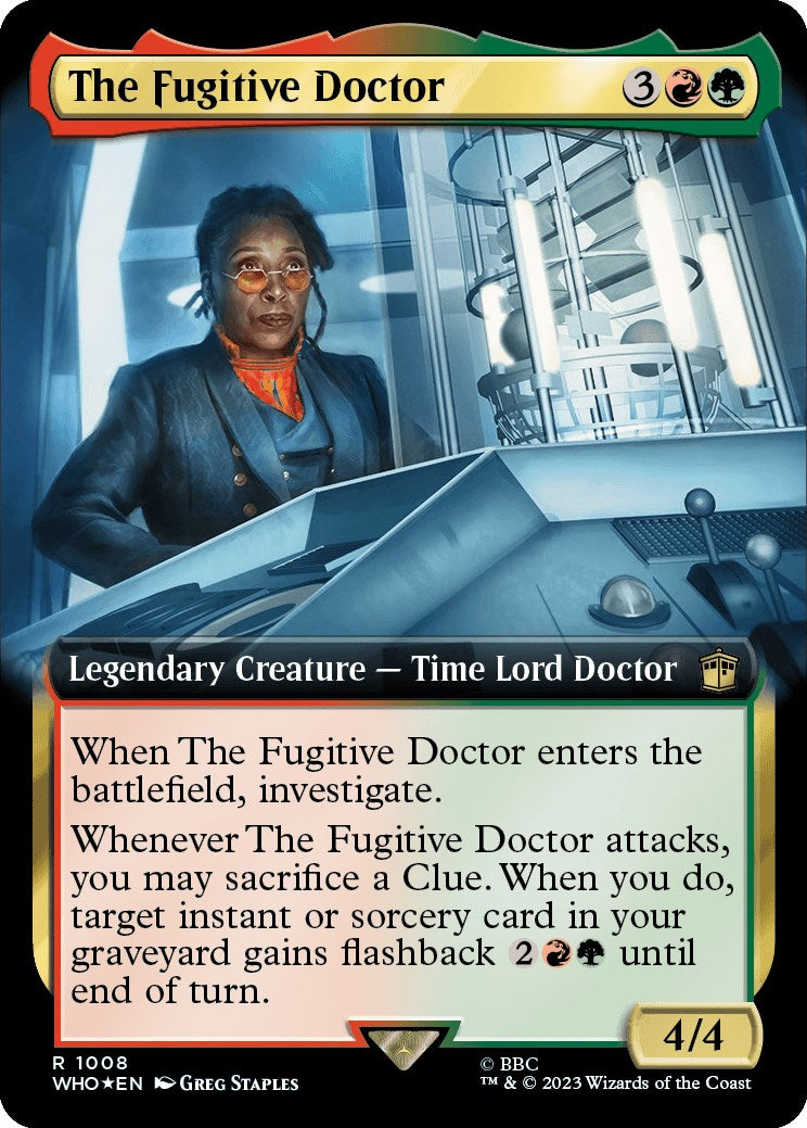 The Fugitive Doctor (Extended Art) (Surge Foil) [Doctor Who] | Odin's Place