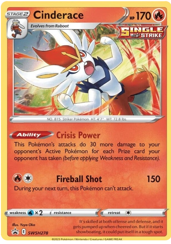 Cinderace (SWSH278) [Sword & Shield: Black Star Promos] | Odin's Place