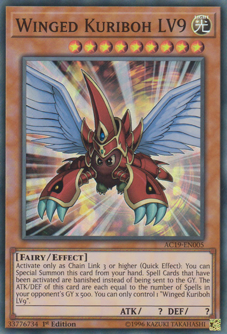 Winged Kuriboh LV9 [AC19-EN005] Super Rare | Odin's Place