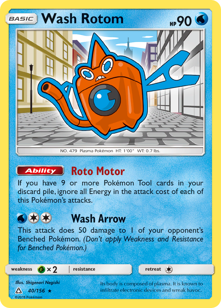 Wash Rotom (40/156) [Sun & Moon: Ultra Prism] | Odin's Place