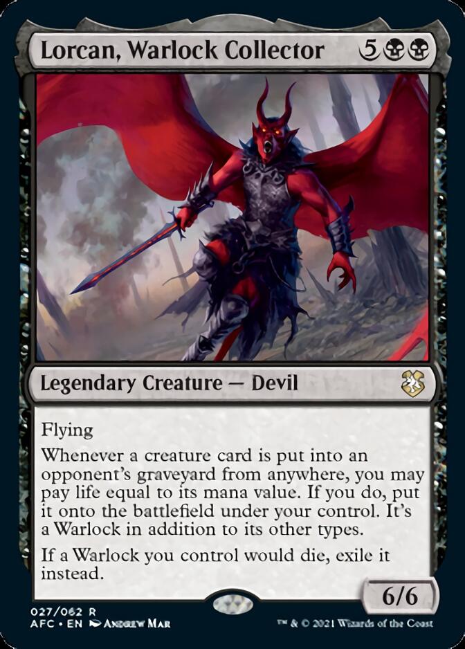 Lorcan, Warlock Collector [Dungeons & Dragons: Adventures in the Forgotten Realms Commander] | Odin's Place