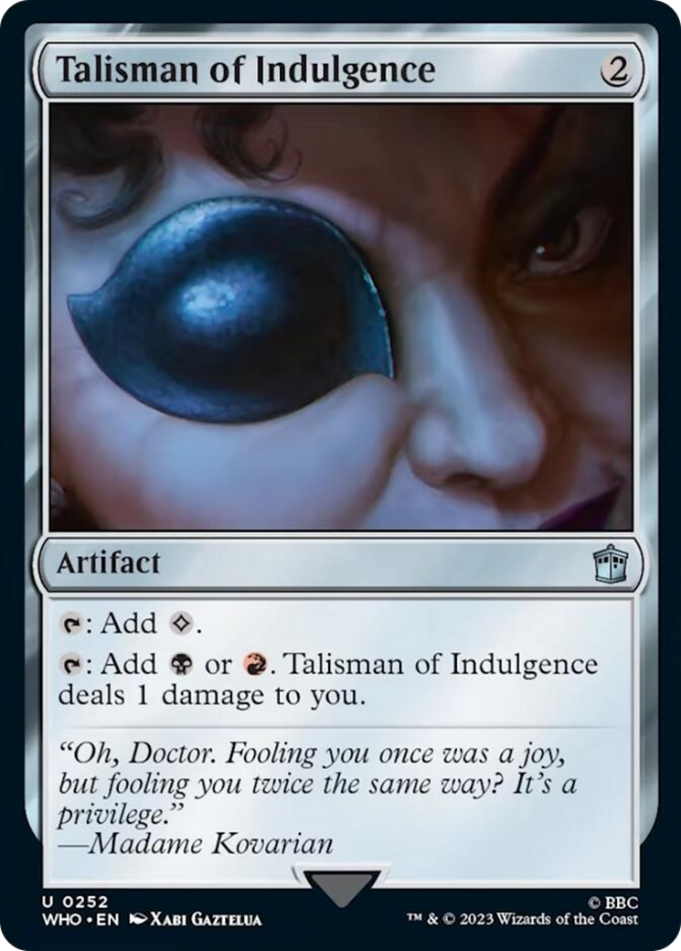 Talisman of Indulgence [Doctor Who] | Odin's Place