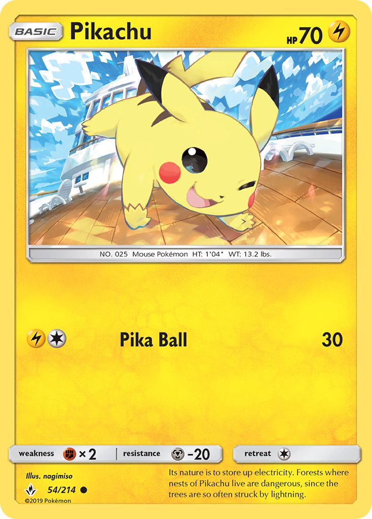 Pikachu (54/214) [Sun & Moon: Unbroken Bonds] | Odin's Place