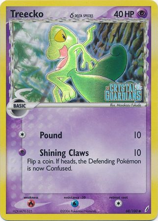 Treecko (68/100) (Delta Species) (Stamped) [EX: Crystal Guardians] | Odin's Place