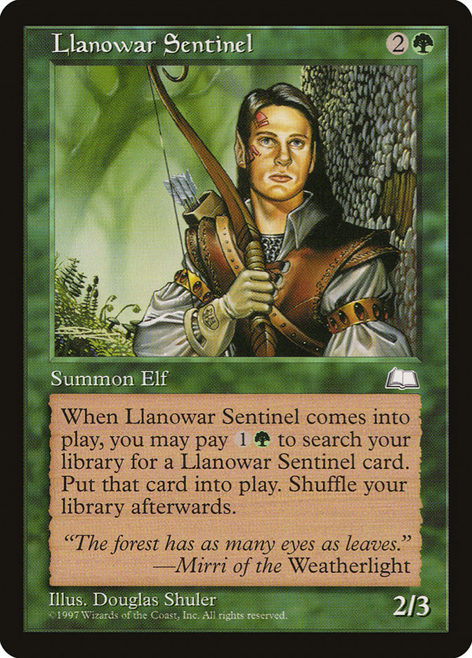 Llanowar Sentinel (134) [Weatherlight] | Odin's Place