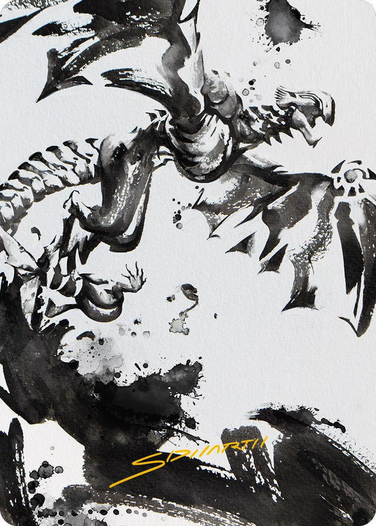 Quicksilver Fisher Art Card (Gold-Stamped Signature) [Phyrexia: All Will Be One Art Series] | Odin's Place