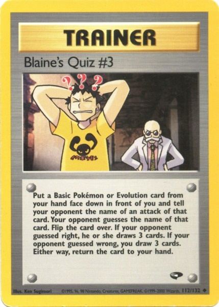 Blaine's Quiz #3 (112/132) [Gym Challenge Unlimited] | Odin's Place