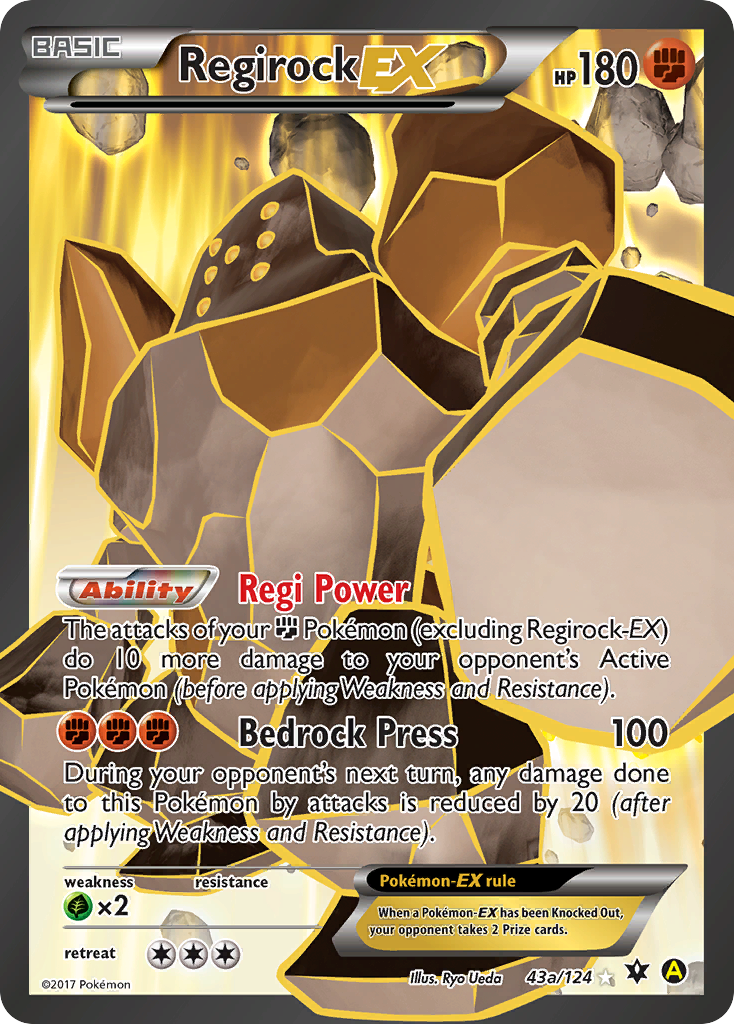 Regirock EX (43a/124) [Alternate Art Promos] | Odin's Place