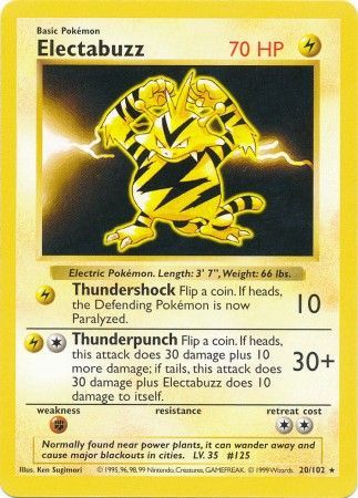 Electabuzz (20/102) [Base Set Shadowless Unlimited] | Odin's Place