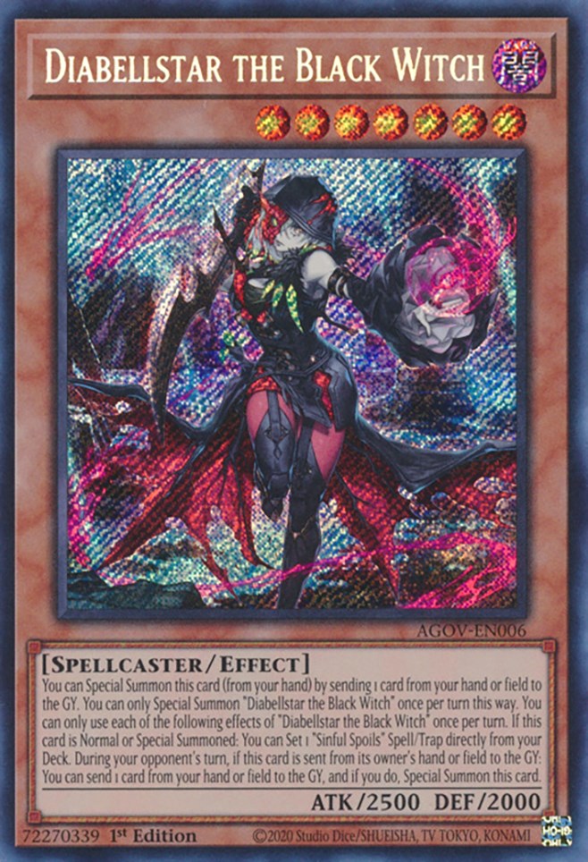 Diabellstar the Black Witch [AGOV-EN006] Secret Rare | Odin's Place