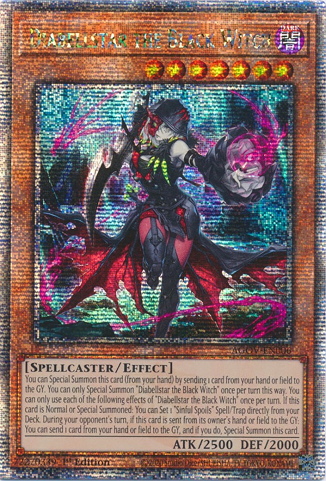 Diabellstar the Black Witch (Quarter Century Secret Rare) [AGOV-EN006] Quarter Century Secret Rare | Odin's Place