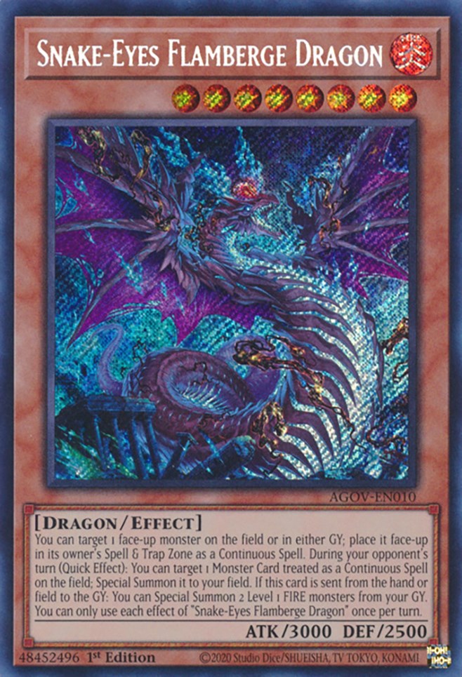 Snake-Eyes Flamberge Dragon [AGOV-EN010] Secret Rare | Odin's Place