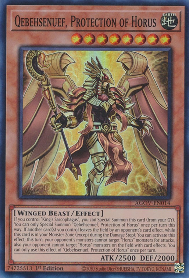 Qebehsenuef, Protection of Horus [AGOV-EN014] Super Rare | Odin's Place
