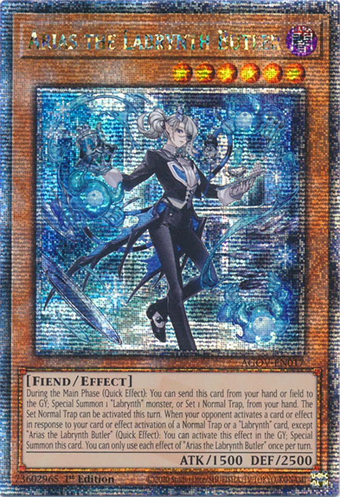 Arias the Labrynth Butler (Quarter Century Secret Rare) [AGOV-EN017] Quarter Century Secret Rare | Odin's Place