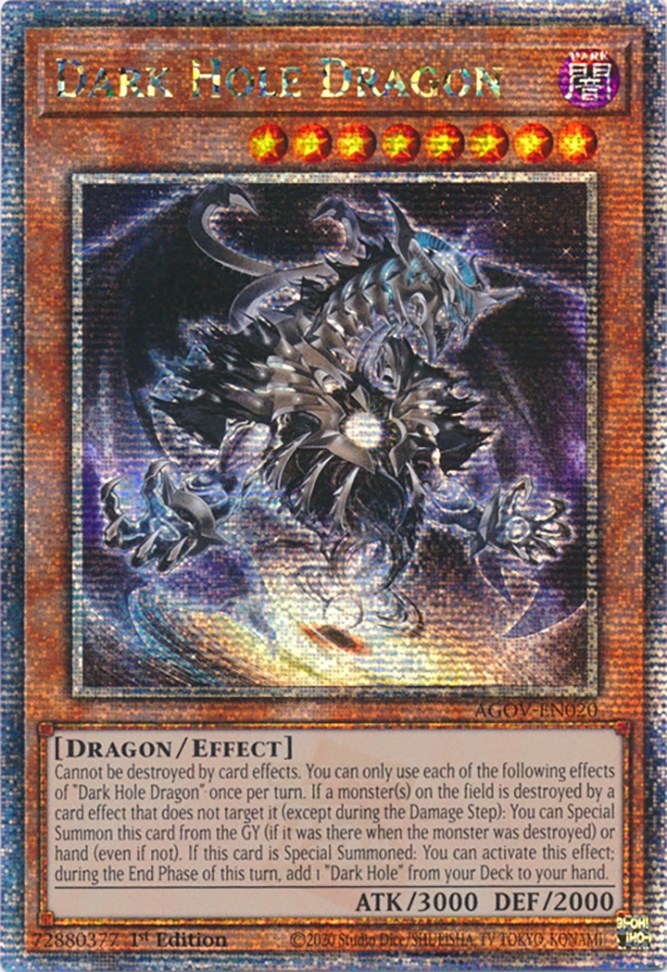 Dark Hole Dragon (Quarter Century Secret Rare) [AGOV-EN020] Quarter Century Secret Rare | Odin's Place