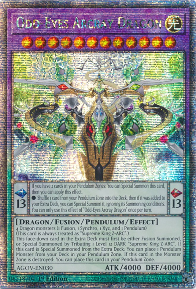 Odd-Eyes Arcray Dragon (Quarter Century Secret Rare) [AGOV-EN030] Quarter Century Secret Rare | Odin's Place