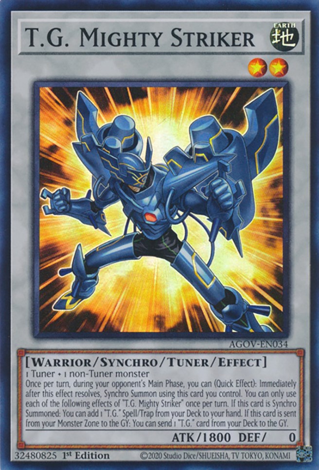 T.G. Mighty Striker [AGOV-EN034] Super Rare | Odin's Place