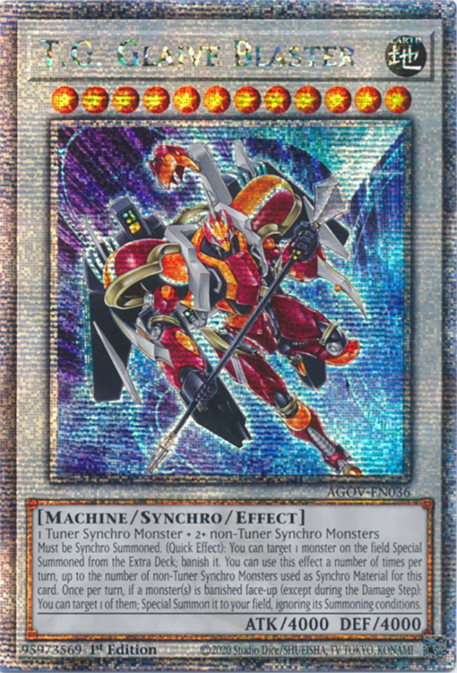T.G. Glaive Blaster (Quarter Century Secret Rare) [AGOV-EN036] Quarter Century Secret Rare | Odin's Place