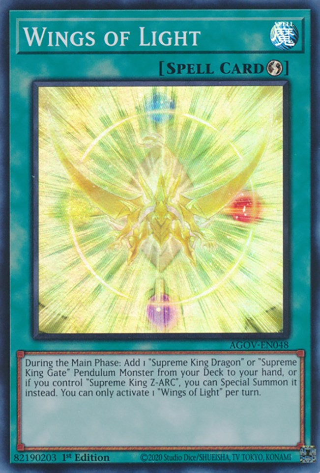 Wings of Light [AGOV-EN048] Super Rare | Odin's Place