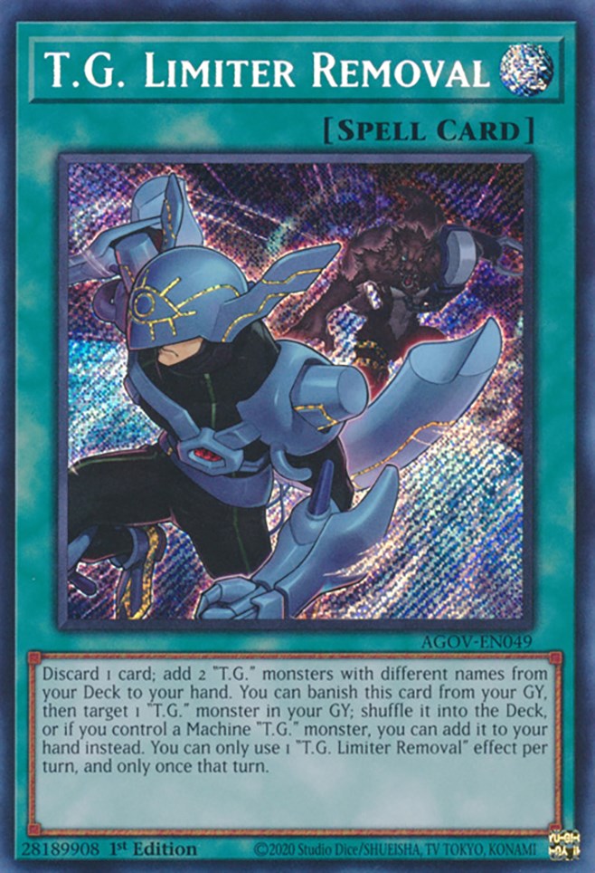 T.G. Limiter Removal [AGOV-EN049] Secret Rare | Odin's Place