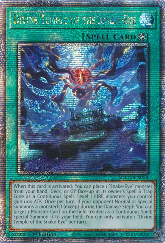 Divine Temple of the Snake-Eye (Quarter Century Secret Rare) [AGOV-EN056] Quarter Century Secret Rare | Odin's Place