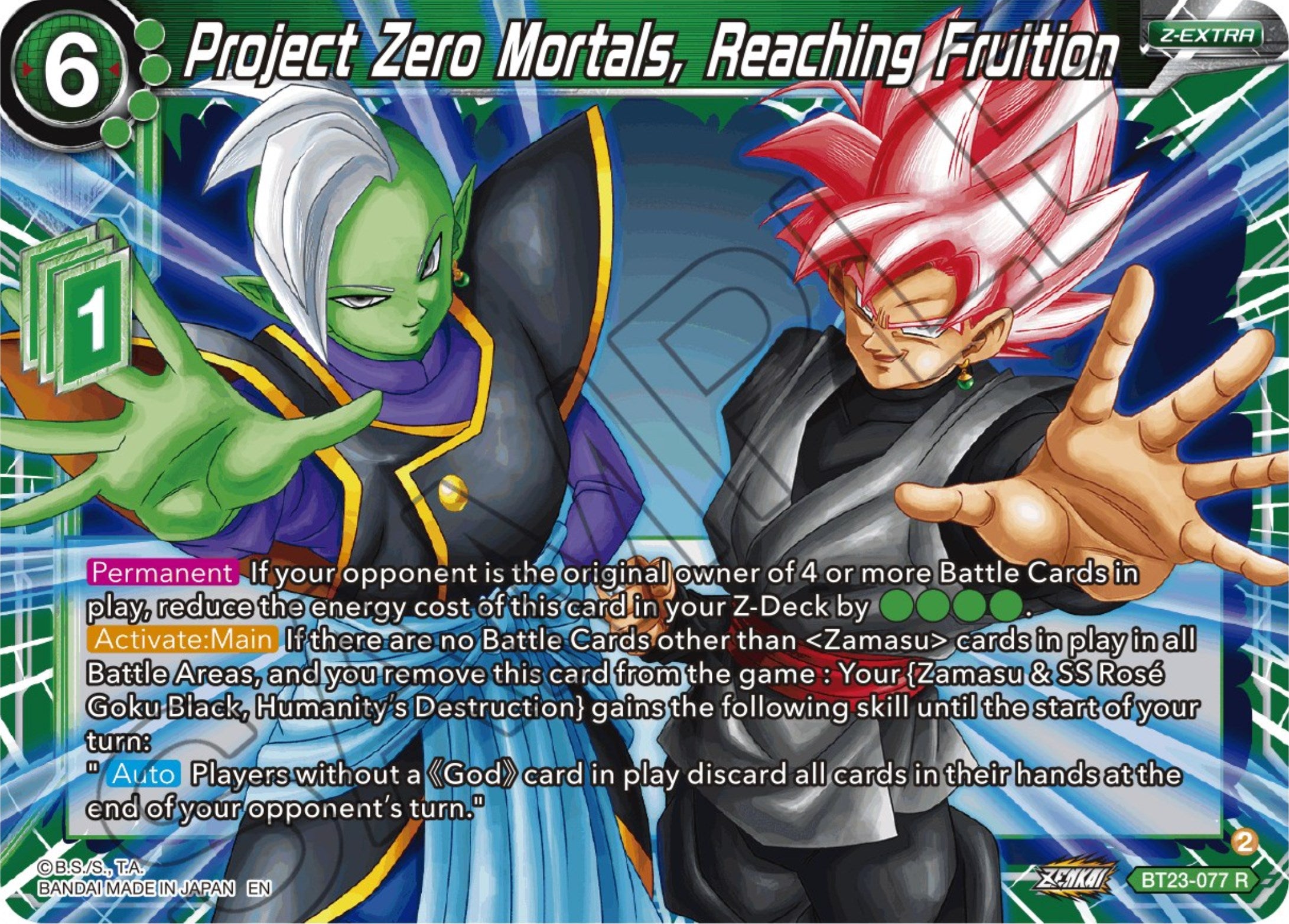 Project Zero Mortals, Reaching Fruition (BT23-077) [Perfect Combination] | Odin's Place