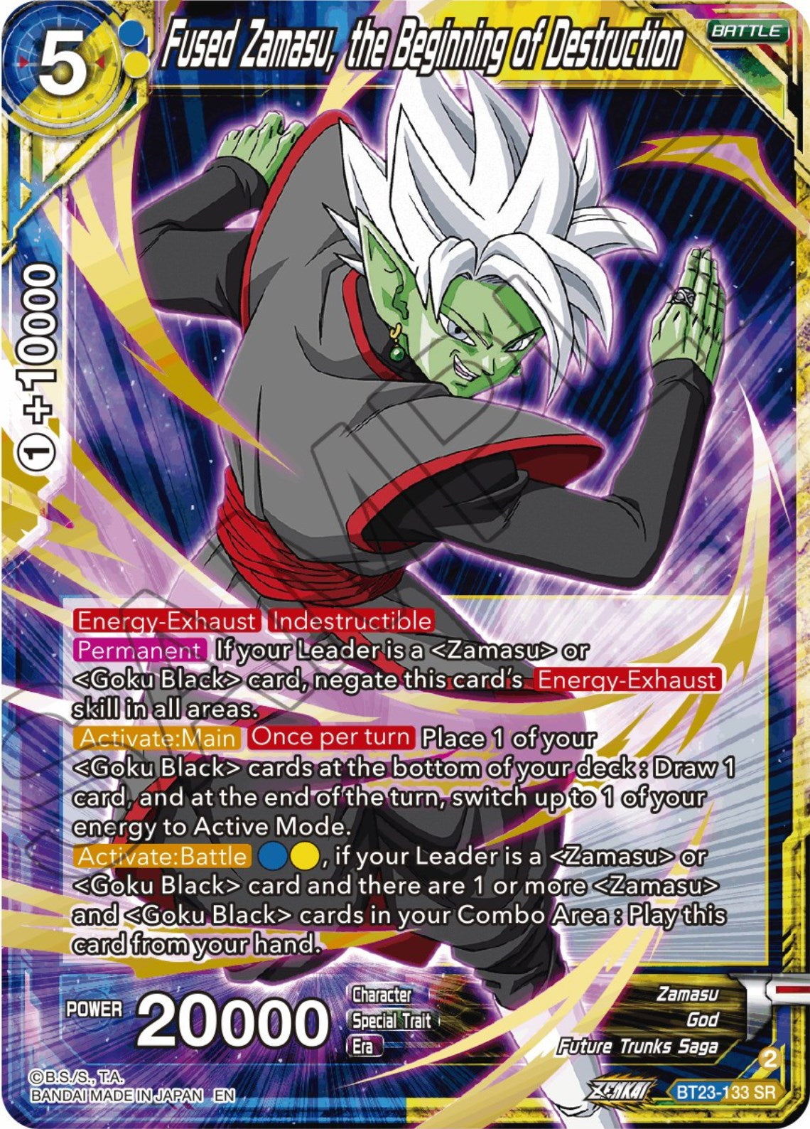 Fused Zamasu, the Beginning of Destruction (BT23-133) [Perfect Combination] | Odin's Place