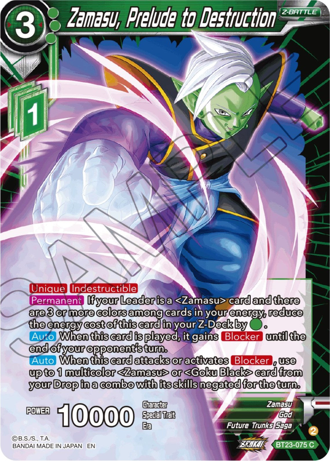 Zamasu, Prelude to Destruction (BT23-075) [Perfect Combination] | Odin's Place