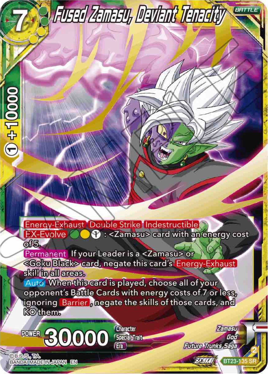 Fused Zamasu, Deviant Tenacity (BT23-135) [Perfect Combination] | Odin's Place